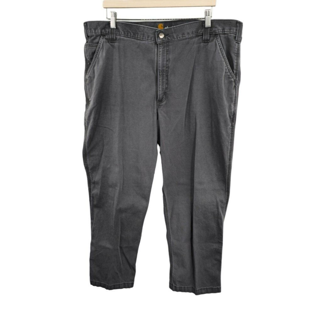Carhartt Men's Rugged Flex Rigby Dungaree Pant 102291 Gravel Gray Stretch 42/28